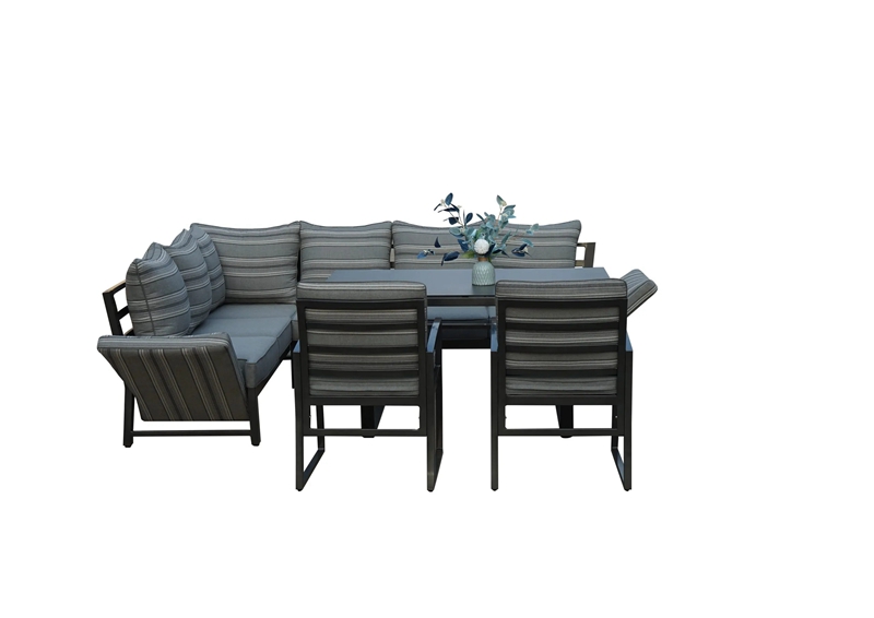 Corner Sofa Set with Adjustable Backrest