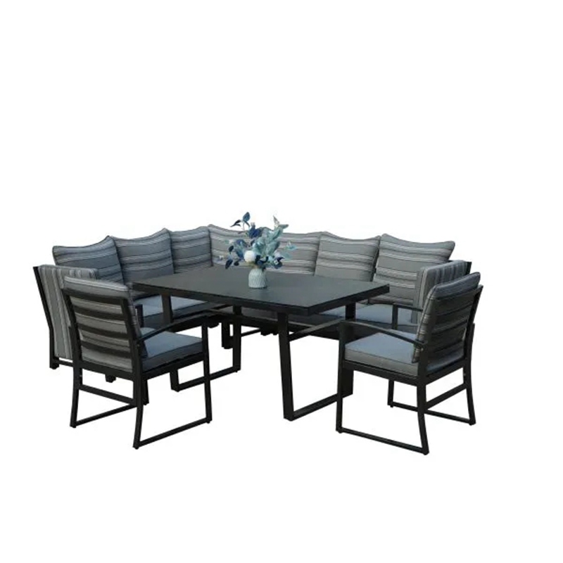 Black Aluminum Patio Sofa Set