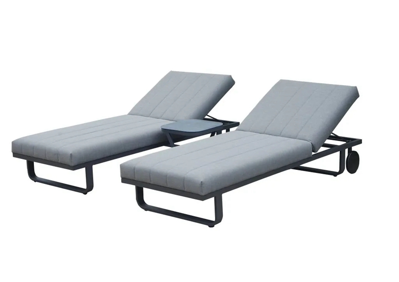 Outdoor Fabric Sun Lounger Set